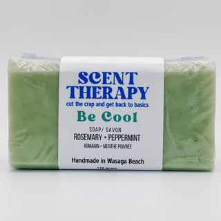 light green hued bar of soap